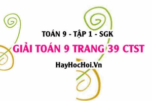 Giải Toán 9 trang 39 tập 1 Chân trời sáng tạo SGK